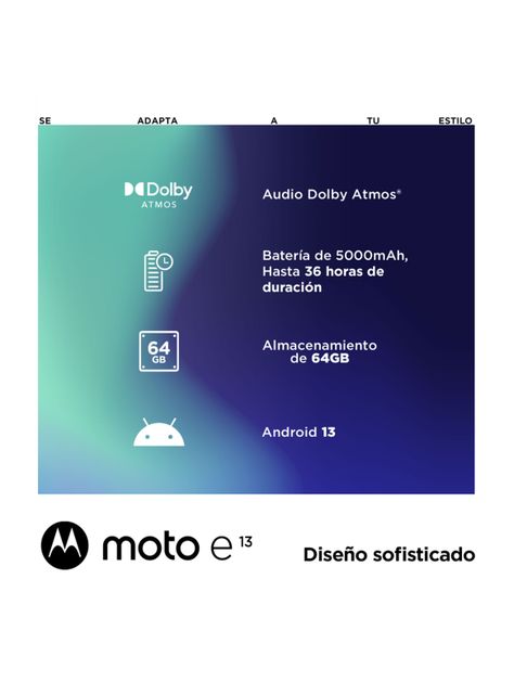 Smartphone Moto E13 64GB 6.5" Verde Liberado-4
