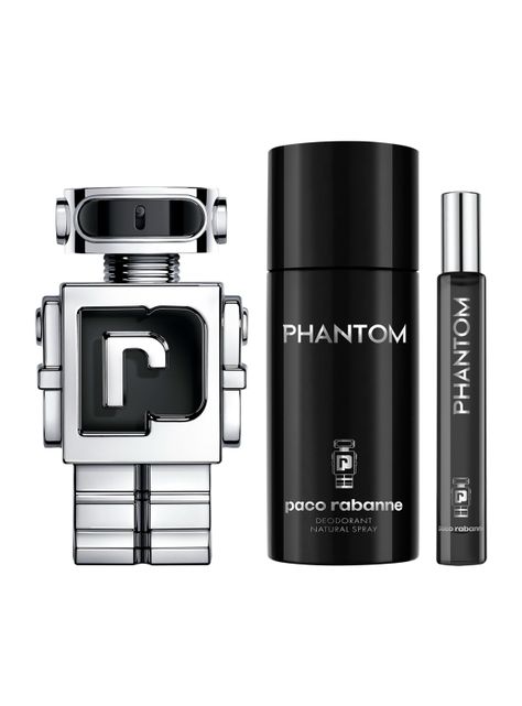 Set Perfume Paco Rabanne Phantom EDT Hombre 100 ml + Desodorante 150 ml +  Megaspritzer 10 ml-0