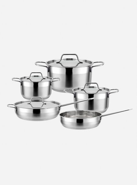 Batería Cocina 9 Piezas Acero-0