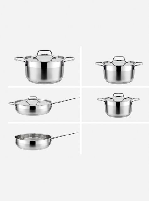 Batería Cocina 9 Piezas Acero-1