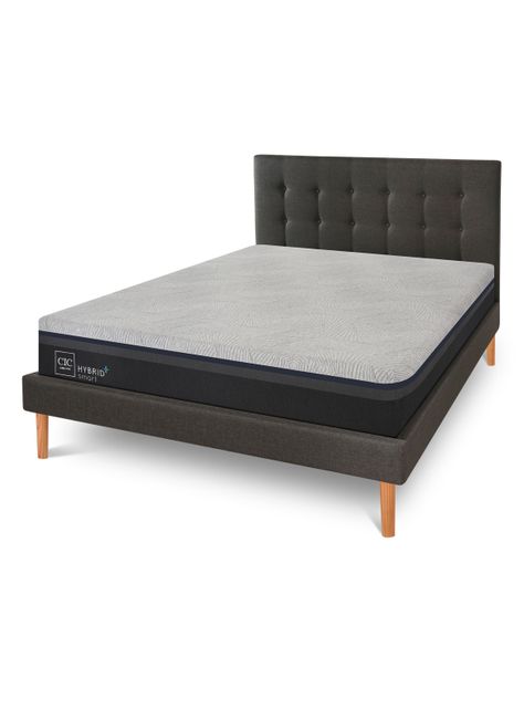 Cama Europea Hybrid Plus Infinity King con Respaldo-0