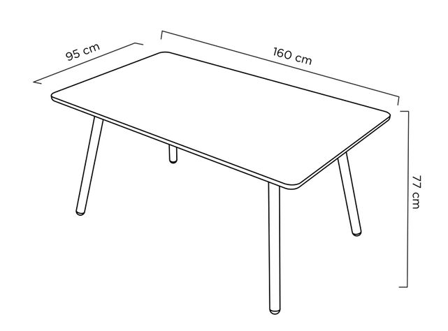 Mesa Medular de Comedor Aula Para 6 Personas-1