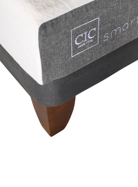 Cama Europea Smart 2 Plazas Base Normal + Set Muebles Milán-2