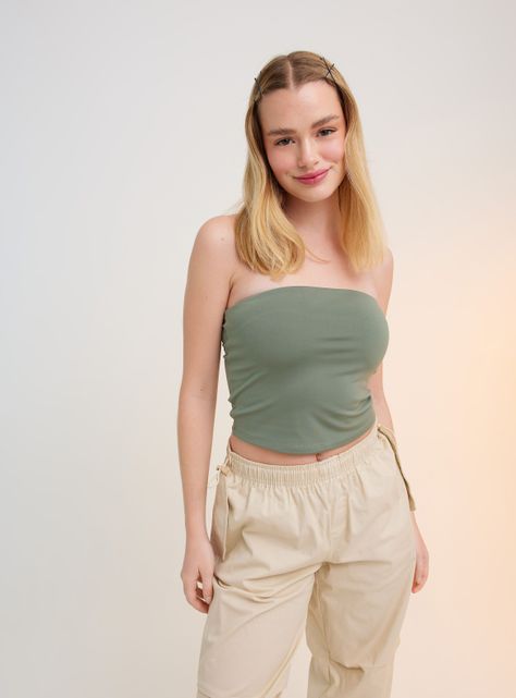Polera Top Strapless Liso Color-0