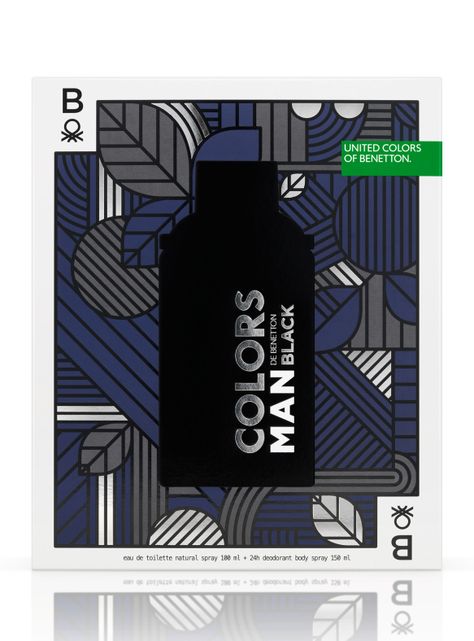 Set Benetton Colors Man Black EDT Hombre 100 ml + Desodorante 150 ml-1