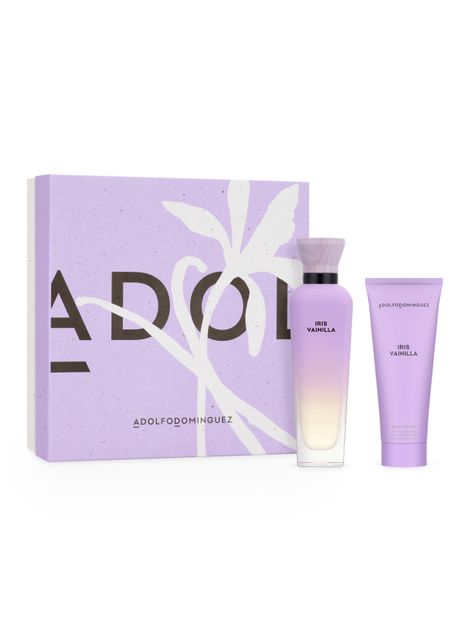 Set Perfume Adolfo Domínguez Agua Fresca Iris Vainilla EDT Mujer 120 ml + Loción Corporal 75 ml-1