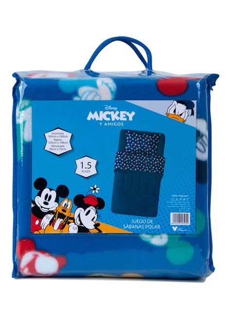 Juego de Sábanas Polar Mickey Colores 1.5 Plazas-2