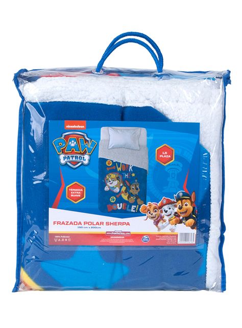 Frazada Polar Sherpa Paw Patrol Team Wo 1.5 Plazas-2