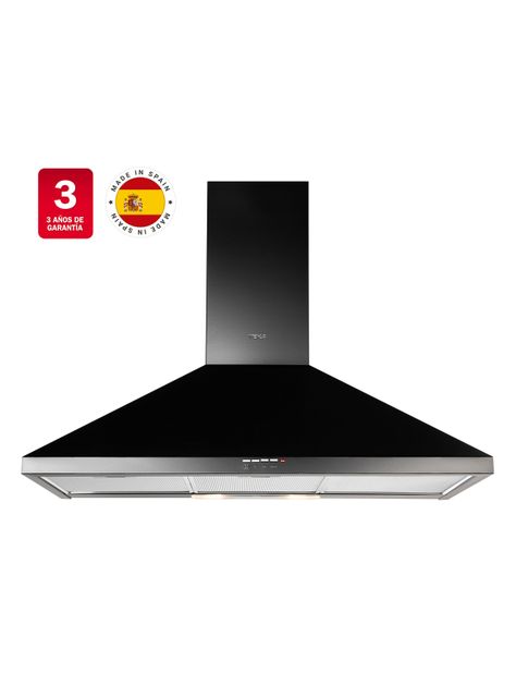 Campana Decorativa Mural DBB90 90 cm Negra-2