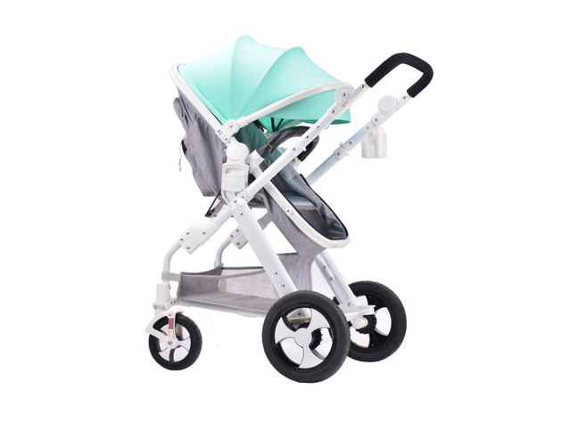 Coche Cuna Plegable Verde-0