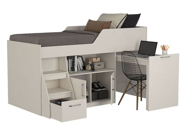 Cama Funcional 1.5 Plazas Retráctil Blanco-2