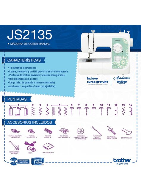 Máquina de Coser Doméstica JS2135-5