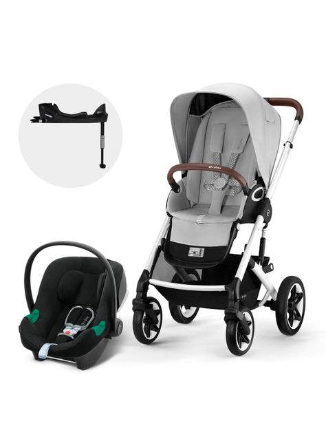 Coche Talos S 2.0 SLV Gris y Silla Aton B2-0