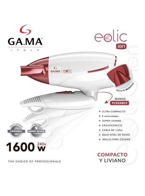 Secador de Pelo 1600W Eolic Ceramic Ion-3