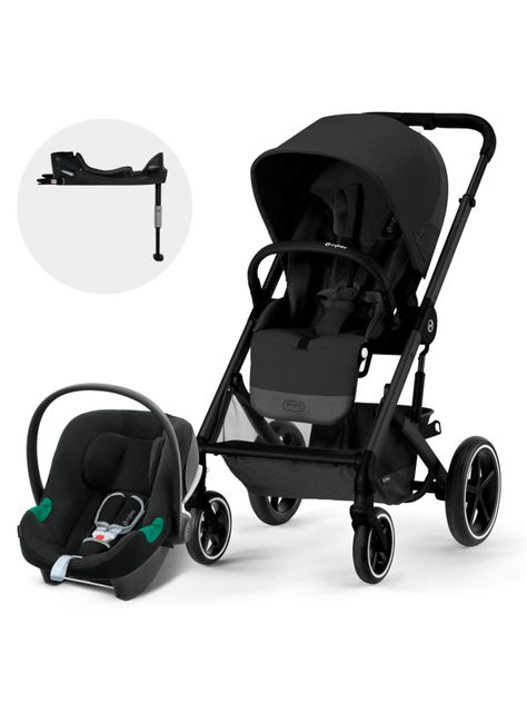Coche Balios S 3.0 BLK Negro y Silla Aton B2-0