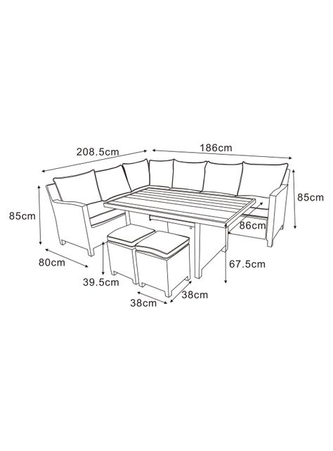 Juego Terraza Sofá Modular 5C + 2 Puff + Mesa de Centro Attimo-8