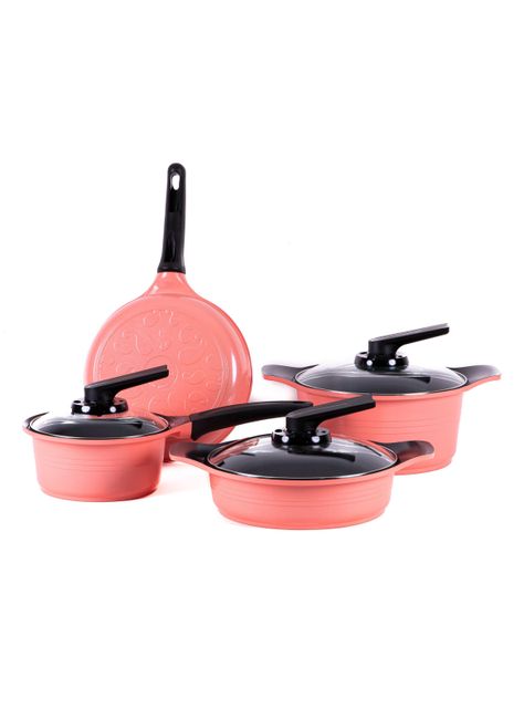 Batería de Cocina Juego 7 Piezas Coral-0