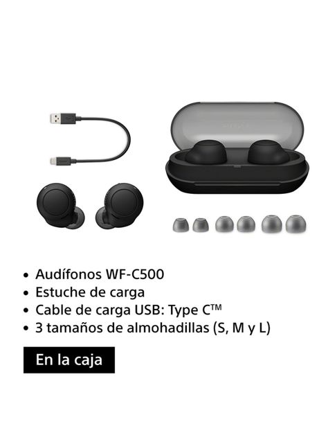 Audífonos Bluetooth True Wireless WF-C500 Negro-1