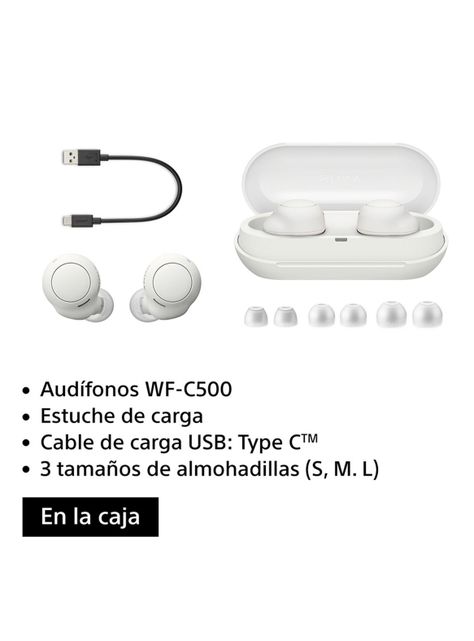 Audífonos Bluetooth True Wireless WF-C500 Blanco-1