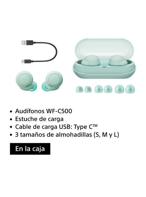 Audífonos Bluetooth True Wireless WF-C500 Verde-1