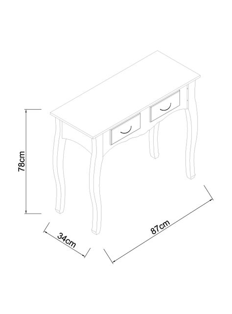 Arrimo Provenzal 2 Cajones 87x34 cm-2