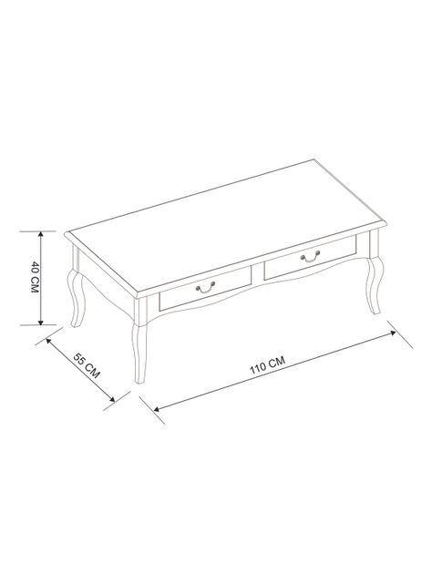 Mesa de Centro Provenzal 110x55 cm-2