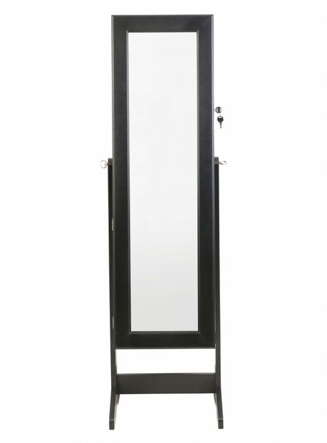 Espejo Joyero 146 cm Negro-0