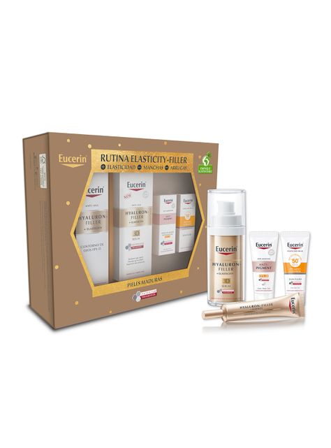 Cofre Hyaluron Filler Elasticity Serum 3D 30 ml + Contorno de Ojos 15 ml + Pigment Hand Cream Mini + Sun Pigment Control Mini-2