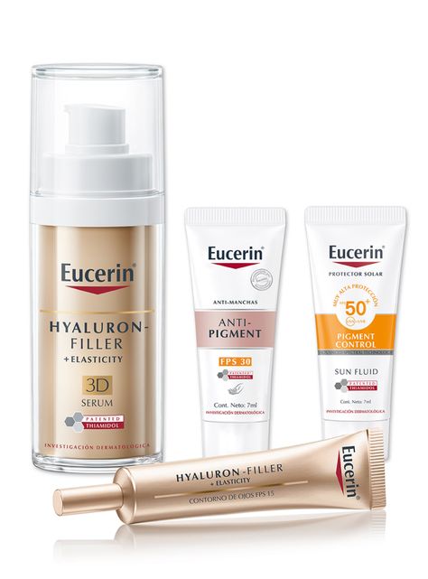 Cofre Hyaluron Filler Elasticity Serum 3D 30 ml + Contorno de Ojos 15 ml + Pigment Hand Cream Mini + Sun Pigment Control Mini-0