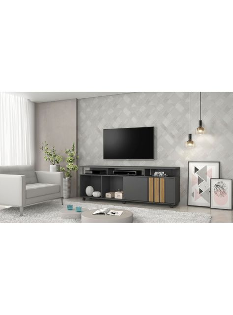 Rack Tv 65" Atraente 1P 182 x 66 x 39 cm-2
