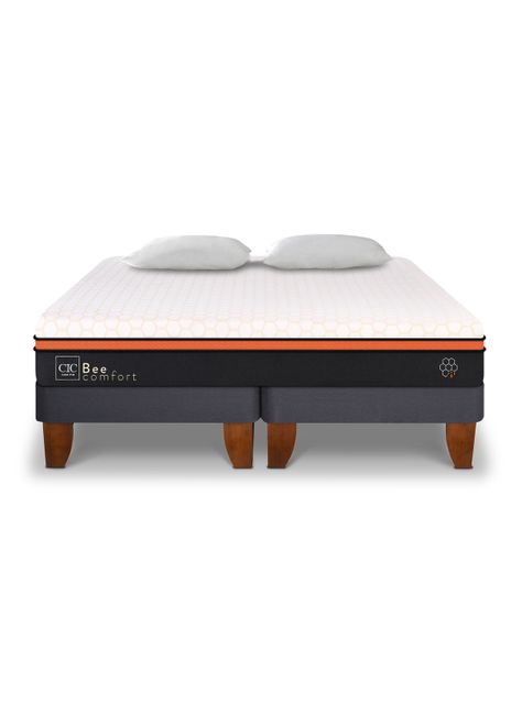 Cama Europea Bee Comfort 2 Plazas Base Dividida + Almohada-0