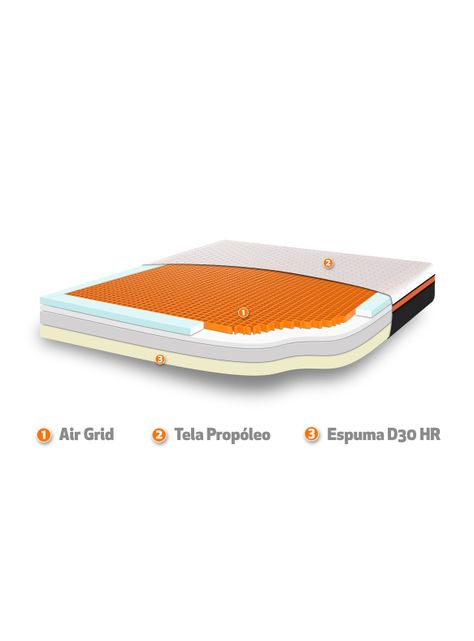 Cama Europea Bee Comfort King + Respaldo Eufrates-2