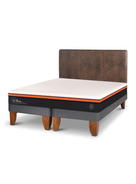 Cama Europea Bee Comfort King + Respaldo Baker-1