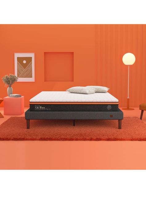 Cama Europea Bee Comfort 2 Plazas Base Dividida + Set Muebles Baker-3