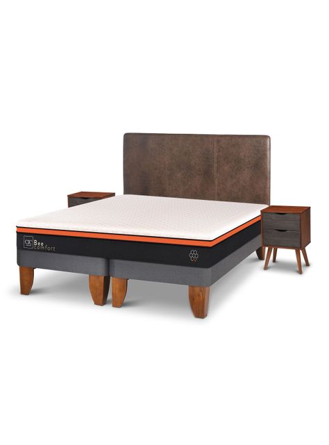 Cama Europea Bee Comfort King + Set Muebles Baker-0