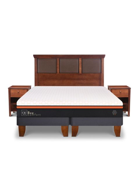 Cama Europea Bee Comfort King + Set Muebles New Torino-0