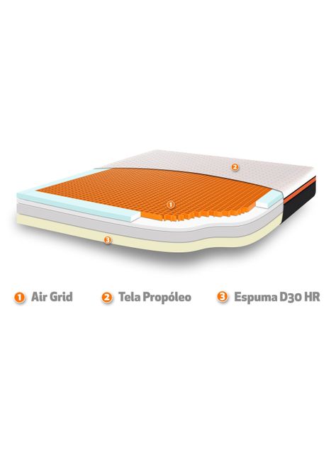Cama Europea Bee Comfort 2 Plazas Base Dividida + Respaldo New Torino Choc-2