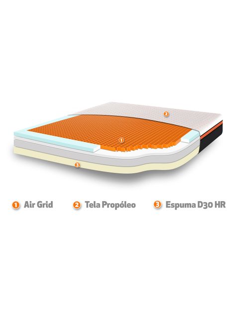 Cama Europea Bee Comfort King + Set Muebles Miro-2