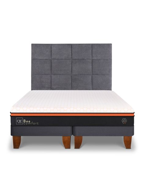 Cama Europea Bee Comfort King + Respaldo Tamesis-0