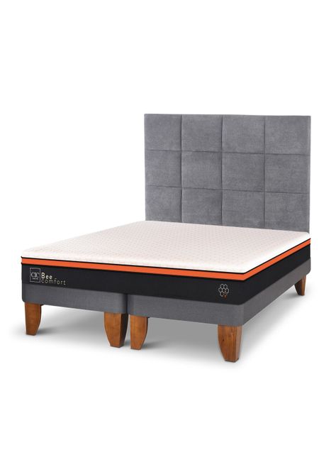 Cama Europea Bee Comfort King + Respaldo Tamesis-1