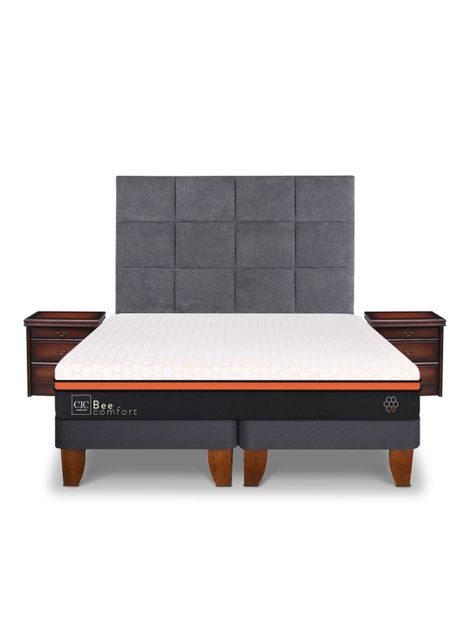Cama Europea Bee Comfort King + Set Muebles Tamesis-0