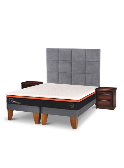 Cama Europea Bee Comfort King + Set Muebles Tamesis-1