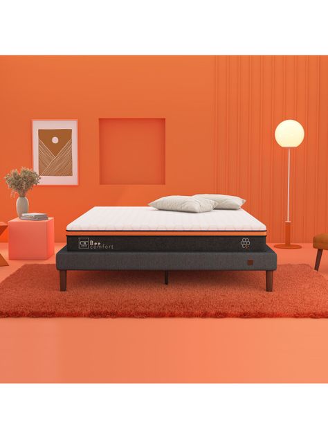 Cama Europea Curve Bee Comfort 2 Plazas Base Dividida-3