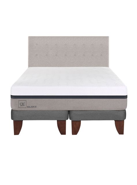 Cama Europea Balance King + Respaldo Tigris-1