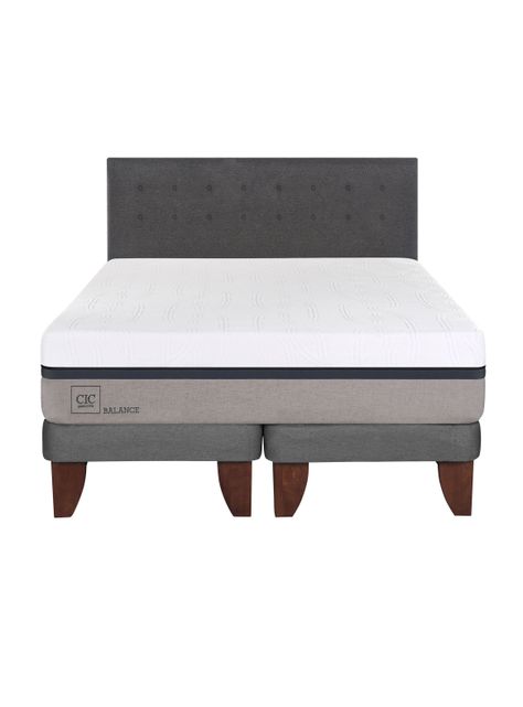 Cama Europea Balance King Base Dividida + Respaldo Eufrates-1