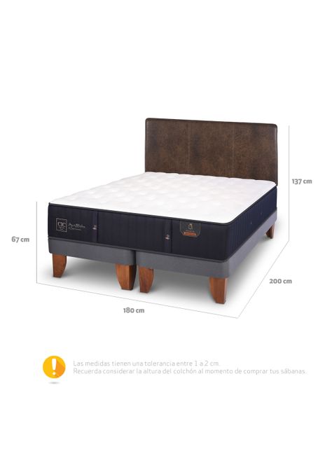 Cama Europea Premium King + Respaldo Baker-1
