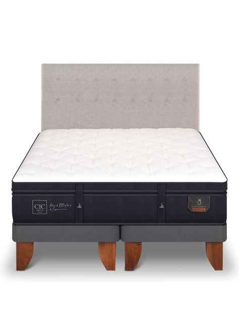 Cama Europea Super Premium King + Respaldo Tigris-2