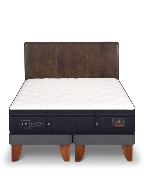 Cama Europea Super Premium King + Respaldo Baker-2