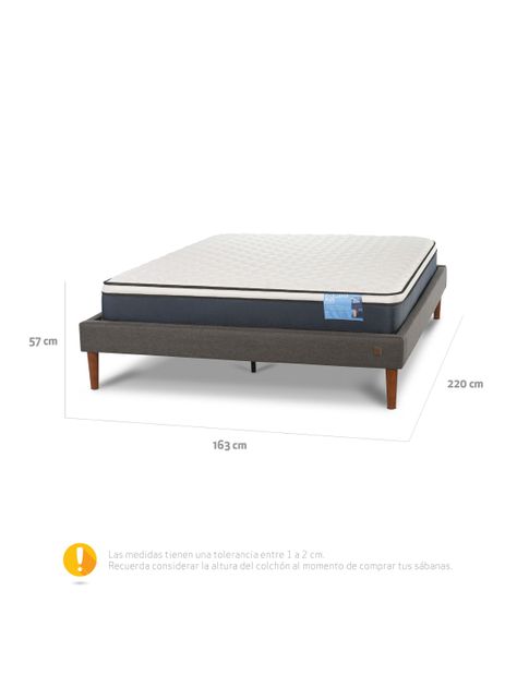 Cama Europea Curve Excellence Plus 2 Plazas N-1