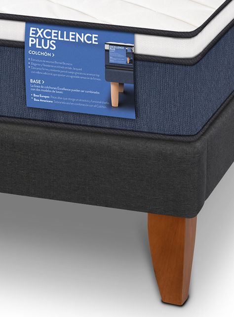 Cama Europea Curve Excellence Plus 1.5 Plazas N + Almohada-3